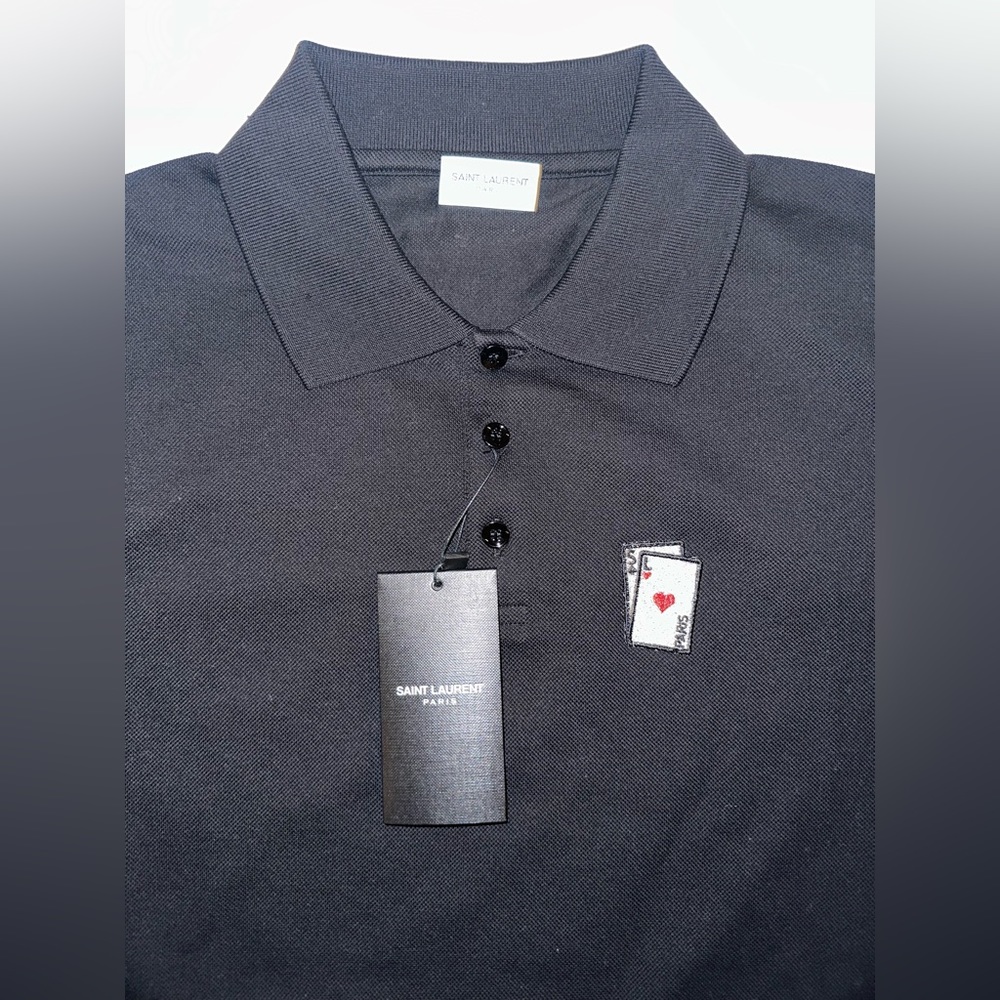 Saint Laurent Playing Cards Polo Size XL